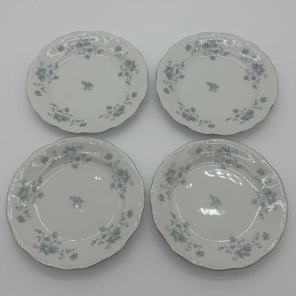 4 Johann Haviland Blue Garland Bread Butter Plates Bavaria Germany 6in